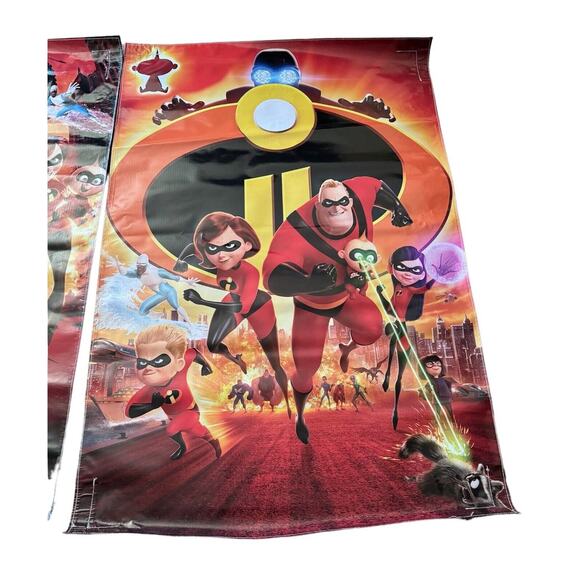 The Incredibles Party Banners For Jumpers Bounce House Characters Lot Of 2 - Picture 8 of 8